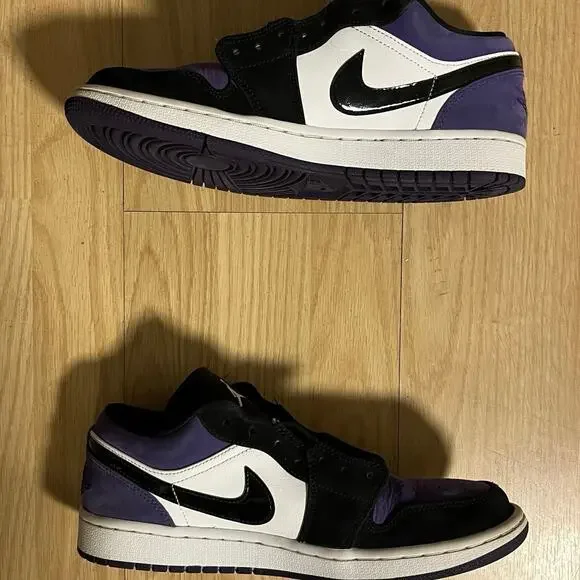 Size 8.5 - Air Jordan 1 Low Court Purple OG Men's 553558-125 RARE - Picture 2 of 8